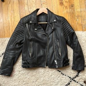 All Saints Leather Moto Jacket Biker